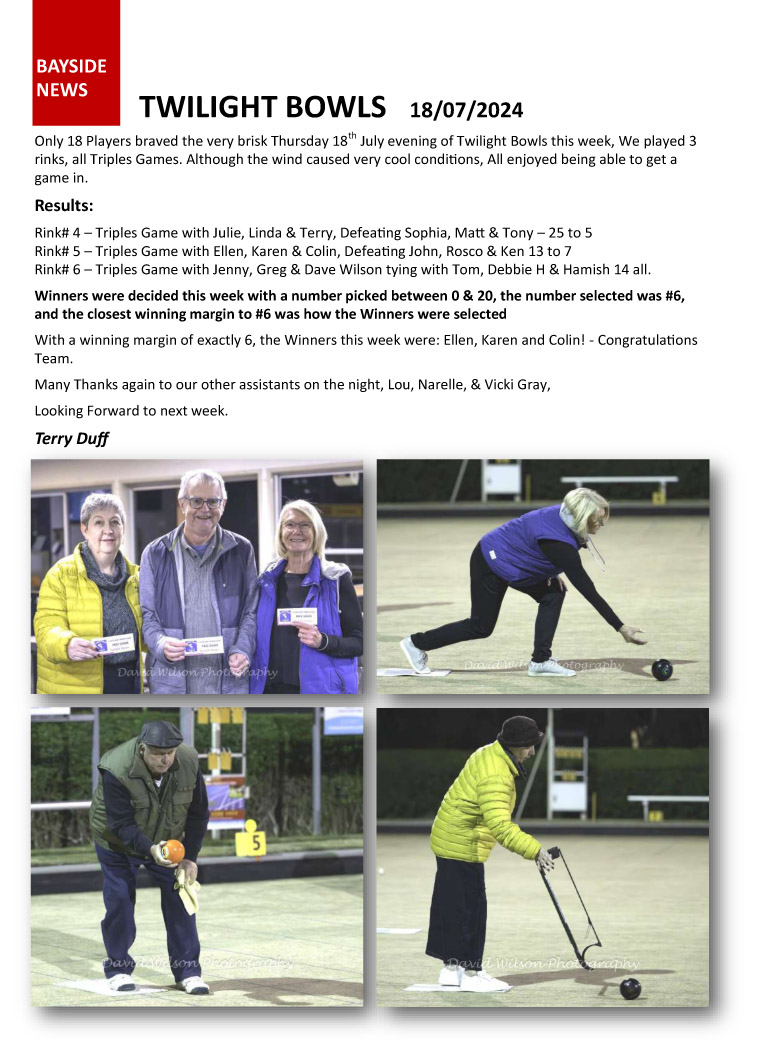 Twilight Bowls July 18th 2024 Flyer